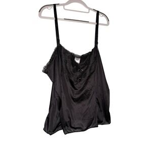 Velrose black lace cami vintage silky
